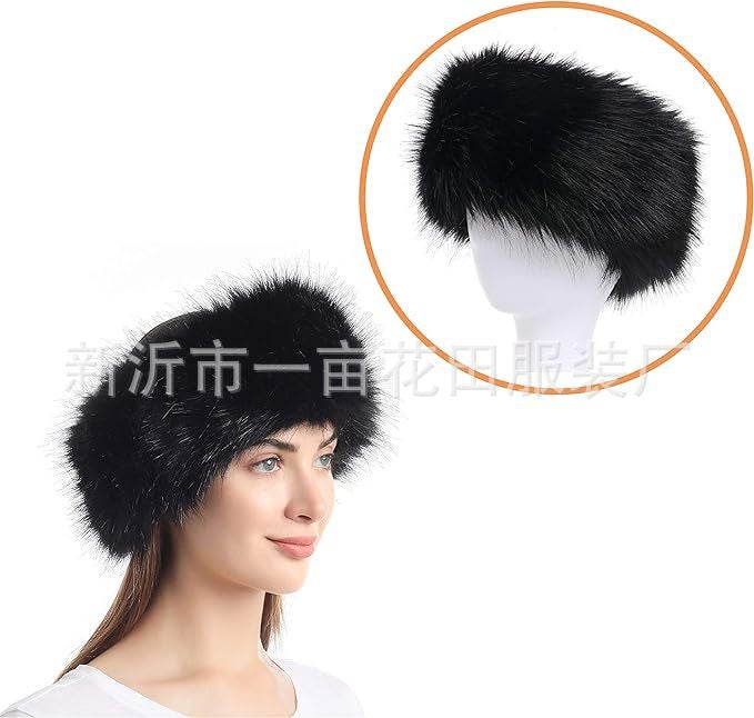 Christmas Performance Fluffy Sleeve Cuffs Set Black empty top hat