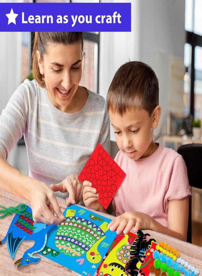 KRAFUN مجموعة KRAFUN My First Craft Workshop الفنية والحرفية للأطفال - 19 مشروعًا في 10 مغلفات، فن الأوريغامي، والدمى، والتطريز، والكرات القطنية، أنشطة تعليمية إبداعية للأولاد والبنات والأطفال الصغار من عمر 3 إلى 5 سنوات فما فوق - Image 4