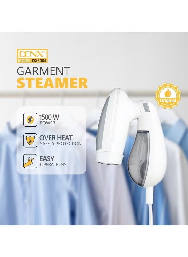 Denx Travel Steamer for Clothes 1500W Foldable Handheld Clothing Wrinkles Remover for Garments 120ml Detachable Water Tank 2-Second Fast Heat-up Portable Fabric Steamer with Brush and Measuring Cup - Image 3