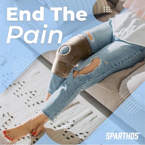 Sparthos Knee Brace - Heavy-Duty Hinged Support for ACL, MCL, Meniscus Tear, Arthritis, Tendonitis Pain - Open Patella - 4-Strap Adjustable, For Men & Women, Check Size Chart (Beige-L, 15½-20″ Thigh) - Image 2