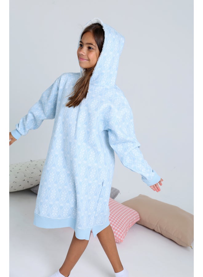 Junior Girls Hooded Dress - Image 4