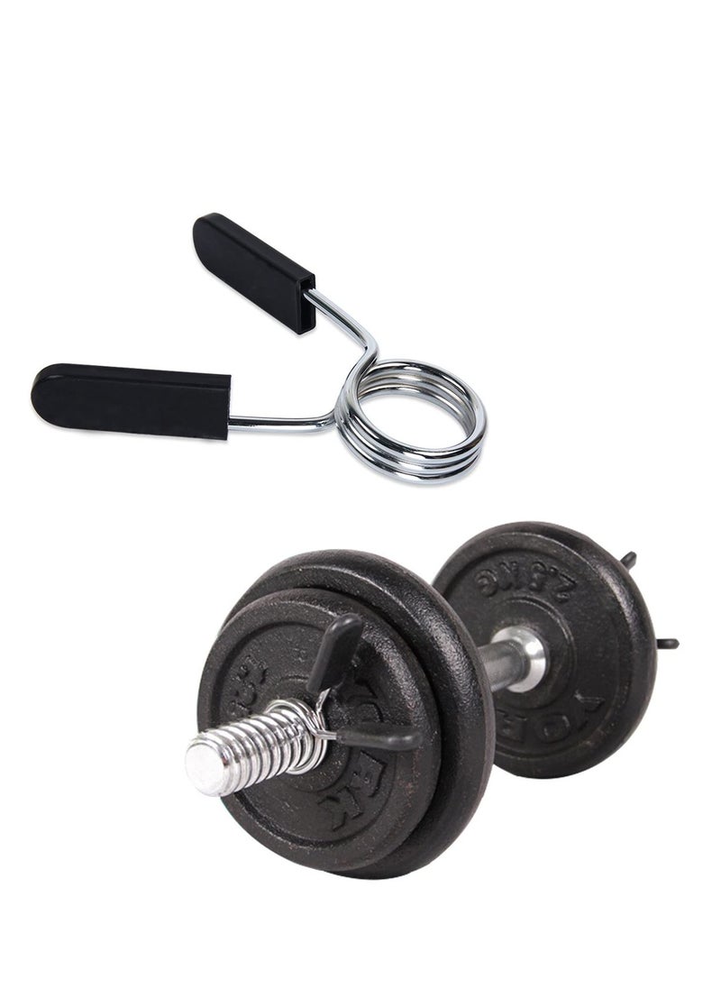 Excefore Spring Clip Collars 2 inch Barbell Exercise Collar Clamps for Strength Training Gym Fitness Training Weight Lifting Equipment for Smooth Dumbbell Handle or Standard Weightlifting Barbell  - Image 2