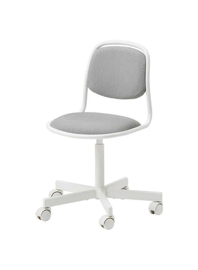 erorex Children'S Desk Chair, White/Vissle Light Grey - Image 1
