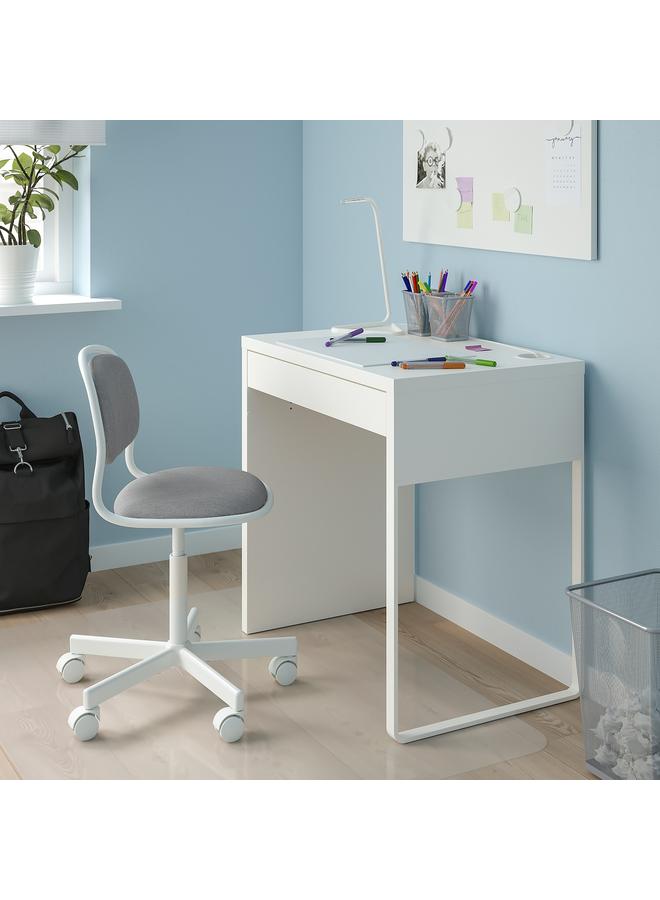 erorex Children'S Desk Chair, White/Vissle Light Grey - Image 3