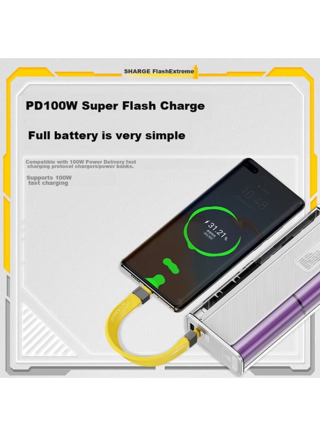 SHARGE كابل شحن شانجي 100 واط، كابل بيانات نوع-سي للشحن السريع، كابل فيديو Usb3.1gen2، مناسب لأبل 16/آيفون 15 برو ماكس، هواوي، لابتوبات شاومي - Image 5