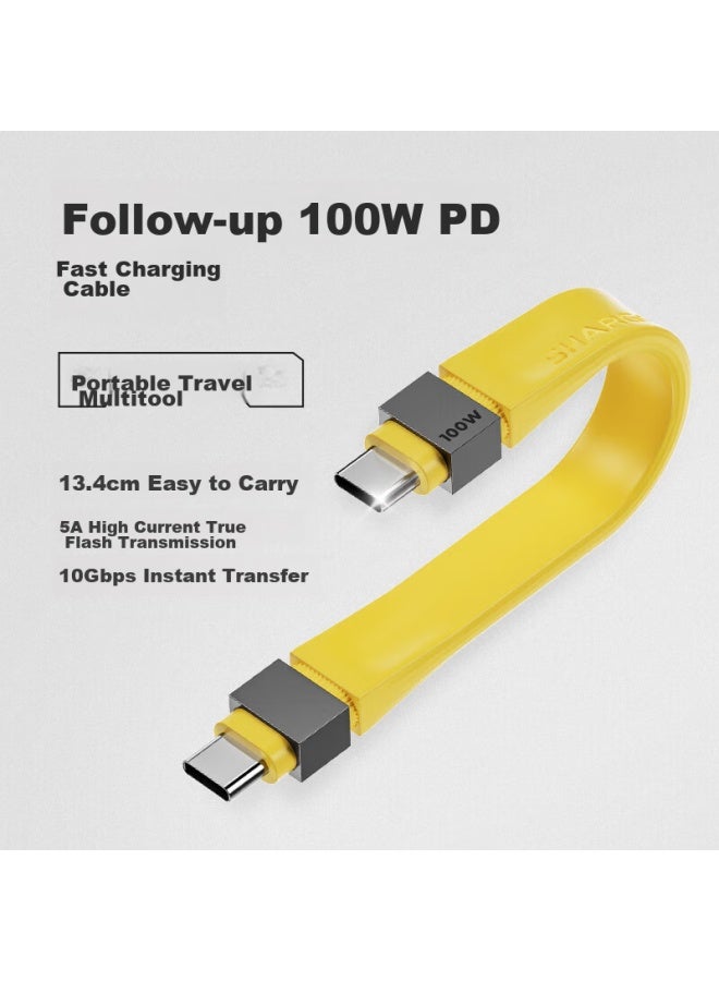 SHARGE كابل شحن شانجي 100 واط، كابل بيانات نوع-سي للشحن السريع، كابل فيديو Usb3.1gen2، مناسب لأبل 16/آيفون 15 برو ماكس، هواوي، لابتوبات شاومي - Image 1