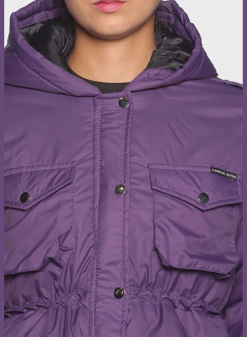 Campus Sutra Hooded Jacket