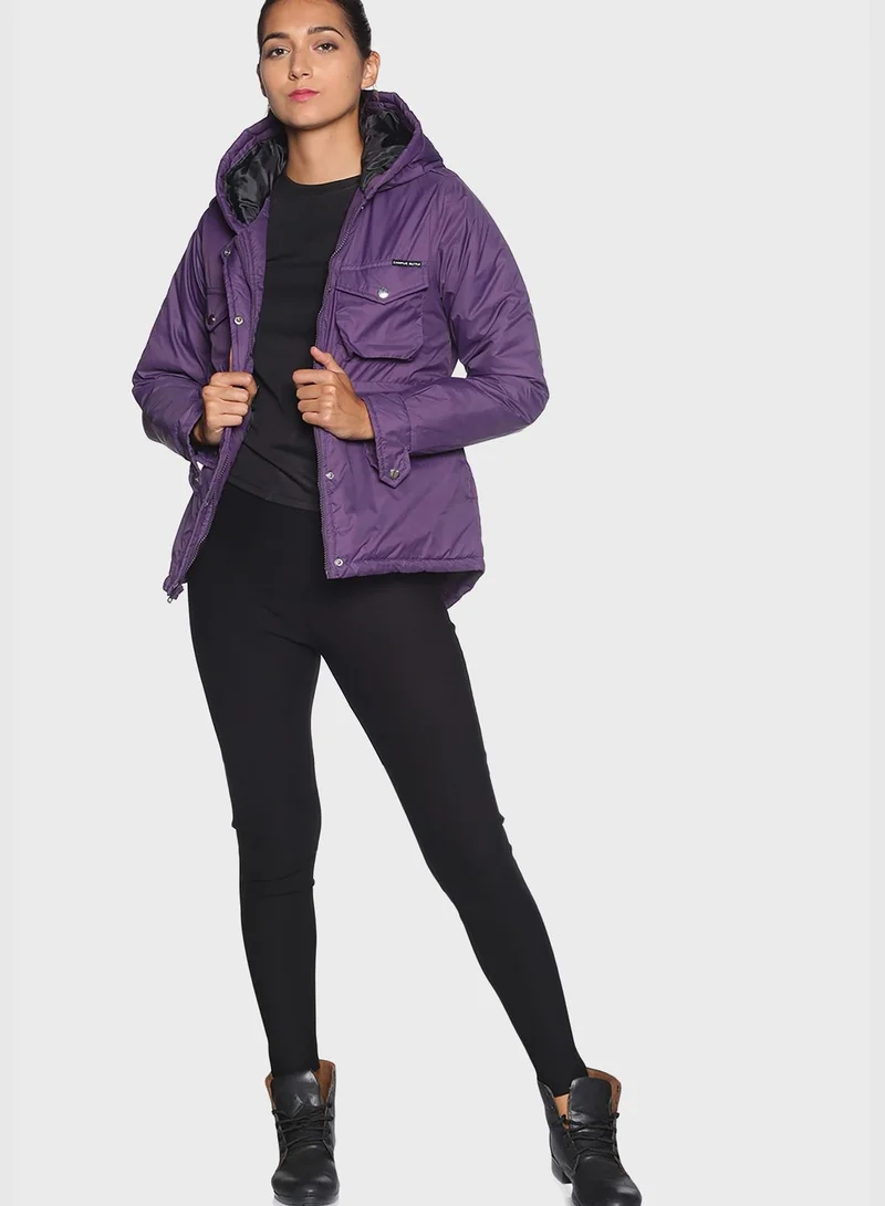 Campus Sutra Hooded Jacket