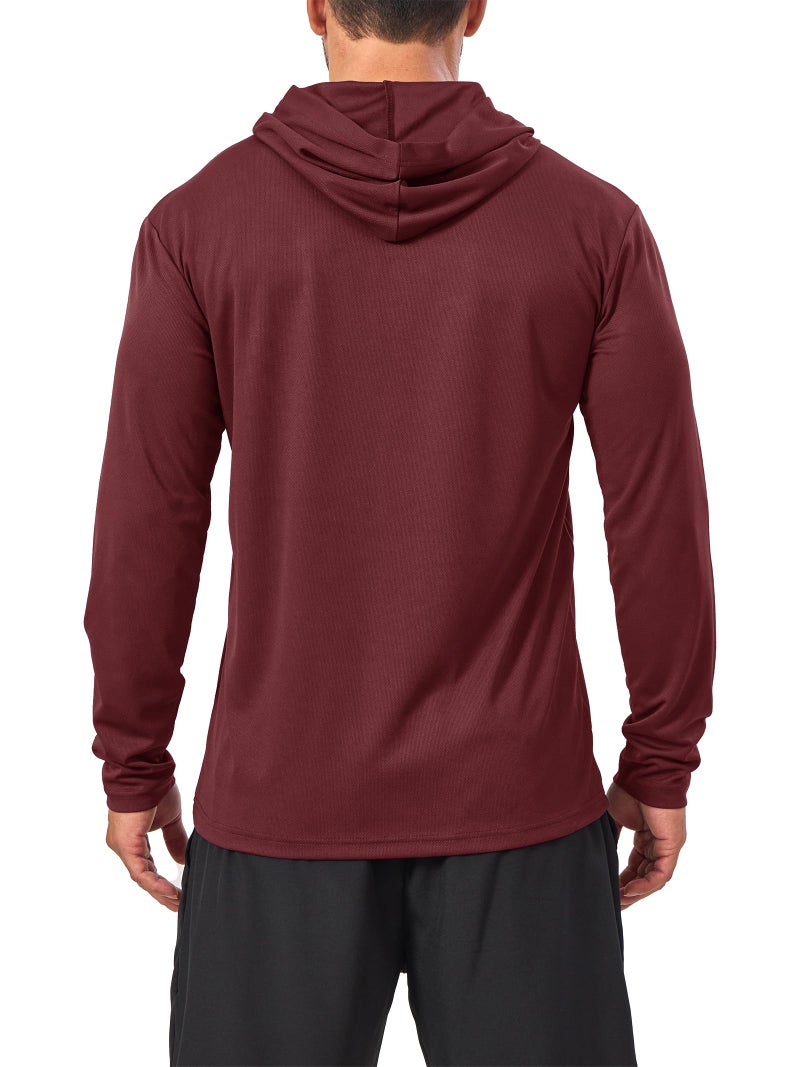 Suitswinew 5 Pack Sun Protection Hoodie for Men UV Long Sleeve Shirts Quick Dry Lightweight Work Athletic Rash Guards - Image 3