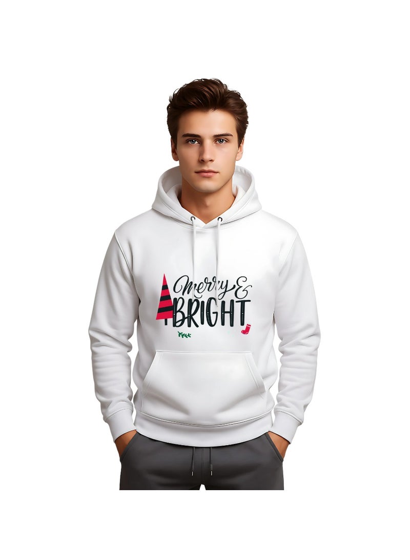 برينت شوب فور مي هوديس عيد الميلاد للرجال - بلوفر بغطاء للرأس من القطن الناعم مع رباط - هوديي بأكمام طويلة للشتاء - مثالي لاحتفالات العطلات، ملابس غير رسمية - Image 1