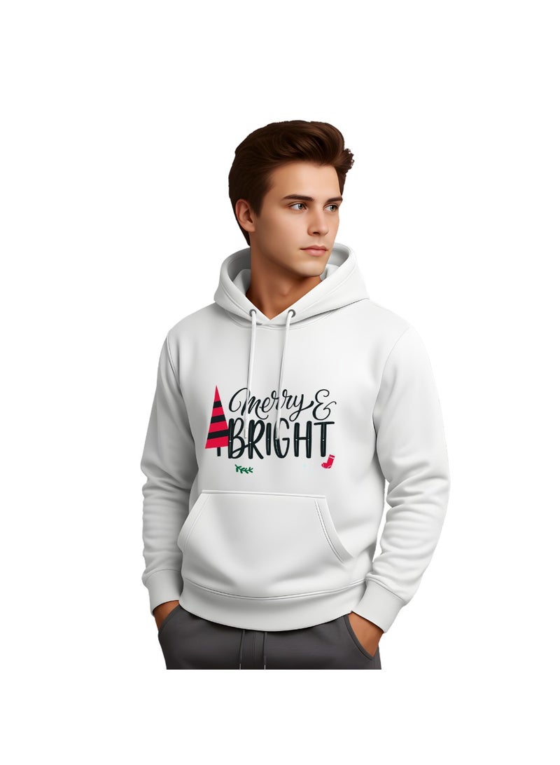 برينت شوب فور مي هوديس عيد الميلاد للرجال - بلوفر بغطاء للرأس من القطن الناعم مع رباط - هوديي بأكمام طويلة للشتاء - مثالي لاحتفالات العطلات، ملابس غير رسمية - Image 3