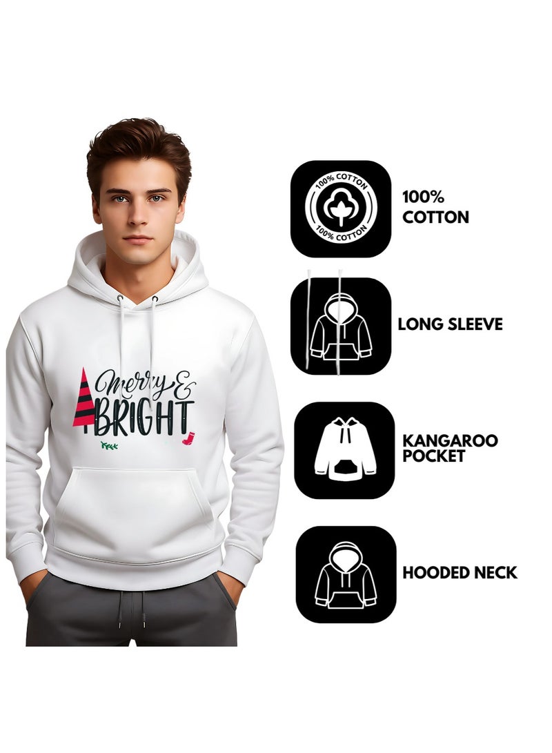 برينت شوب فور مي هوديس عيد الميلاد للرجال - بلوفر بغطاء للرأس من القطن الناعم مع رباط - هوديي بأكمام طويلة للشتاء - مثالي لاحتفالات العطلات، ملابس غير رسمية - Image 4