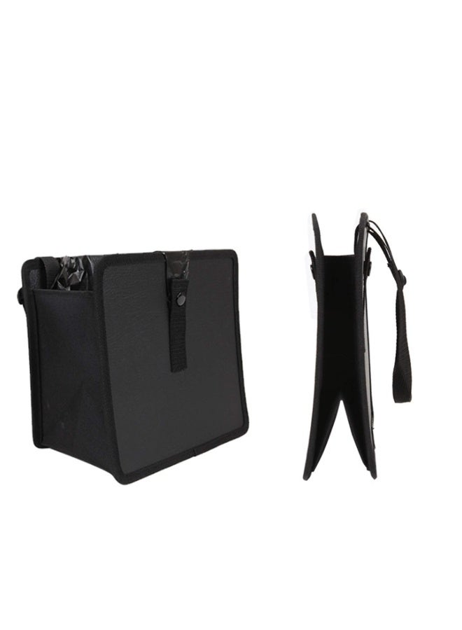 Car Bin for Tidy, Auto Trash Bag Litter Container, Water Resistant Leak Proof Collapsible Garbage Organiser - 6.5L, Black - Image 1
