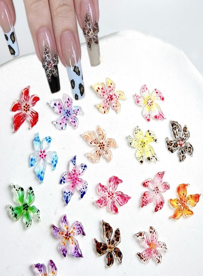 KTAABTR 50Pcs Spring Flower Nail Charms Resin Flower Flat Back Nail Design Mixed 3D Floral Hibiscus Nail Art Charms Jewelry Rhinestones for Acrylic Nails DIY Manicure Gems Crafts Decoration Accessories - Image 1