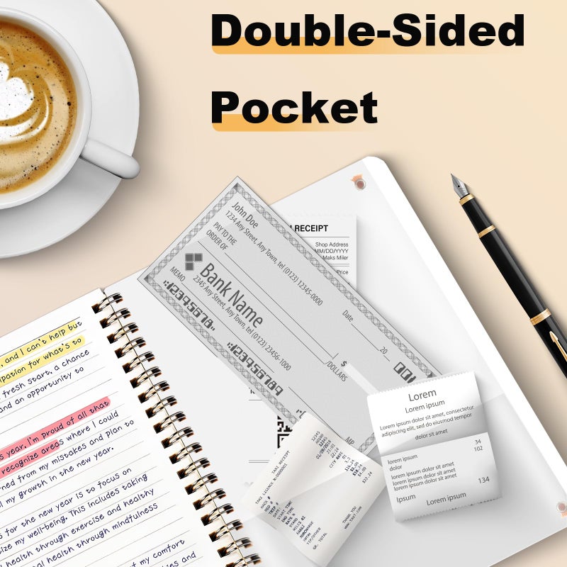 DMSVK 4 PCS Spiral Notebook, Spiral Journal Notebook, Notebooks for Work, Note Taking, School, Small Notebooks with Strap, Cute Notebooks for Women (Khaki) - Image 4