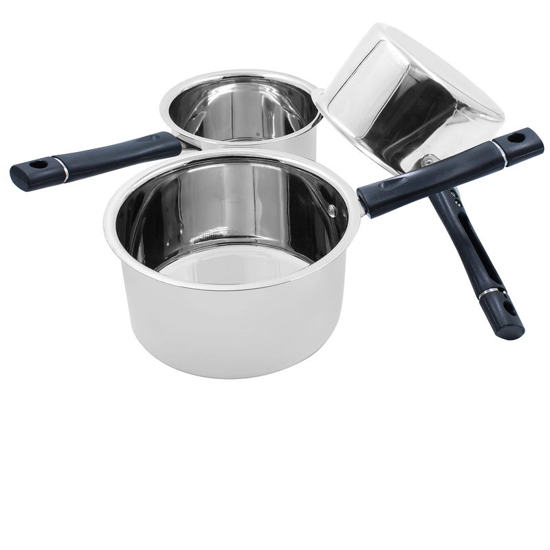 Spillbox Stainless Steel Induction and Gas Compatible Heavy Base Sauce Pan | Tea Pan | Milk Pan | TPan | Pot | Flat Base Tapeli | Patila | Boiler Chai Pan | Boiler Cookware Set | Boiling Vessel | Container for Kitchen Utensils Cookware - Plain (medium) - Image 4