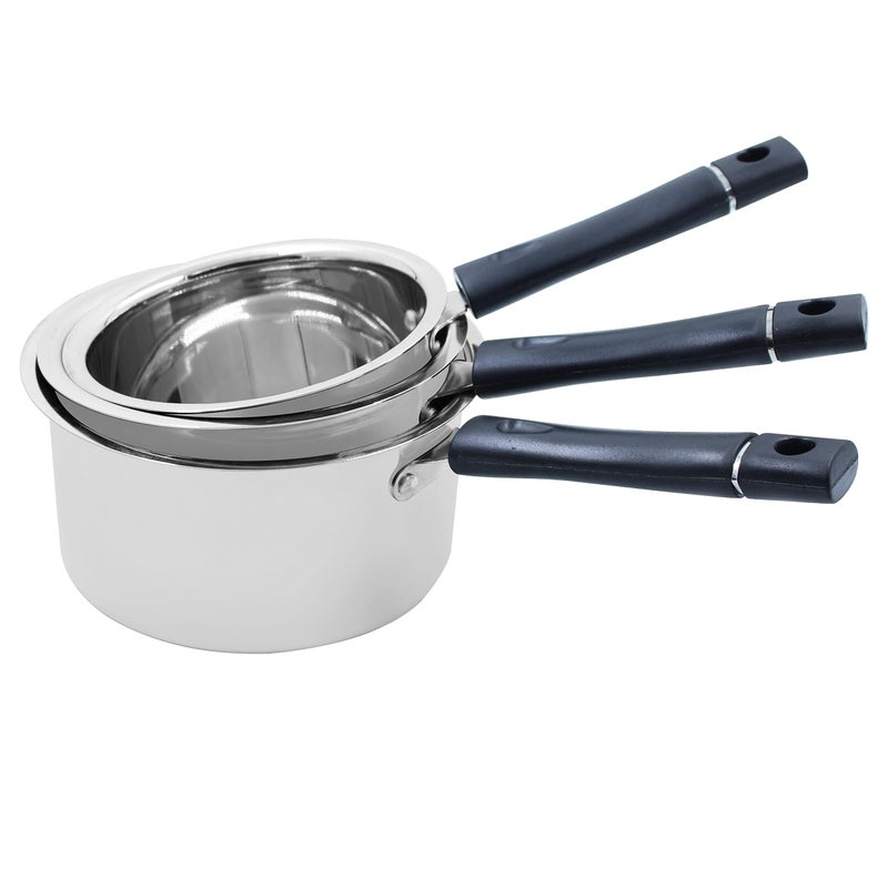 Spillbox Stainless Steel Induction and Gas Compatible Heavy Base Sauce Pan | Tea Pan | Milk Pan | TPan | Pot | Flat Base Tapeli | Patila | Boiler Chai Pan | Boiler Cookware Set | Boiling Vessel | Container for Kitchen Utensils Cookware - Plain (medium) - Image 3