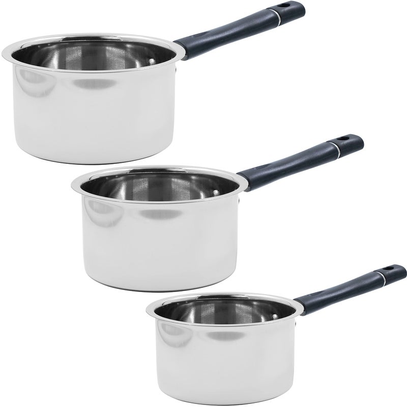 Spillbox Stainless Steel Induction and Gas Compatible Heavy Base Sauce Pan | Tea Pan | Milk Pan | TPan | Pot | Flat Base Tapeli | Patila | Boiler Chai Pan | Boiler Cookware Set | Boiling Vessel | Container for Kitchen Utensils Cookware - Plain (medium) - Image 5