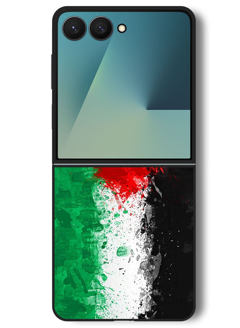 Theodor Case Compatible with Samsung Galaxy Z Flip 7 - 6.9 Inch Protection Shockproof Bumper Cover Palestine Flag 1 - Image 1