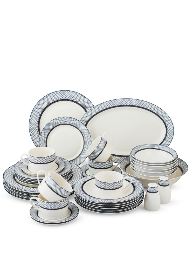 Dania 40-piece porcelain dining set for 6 people  - Image 1