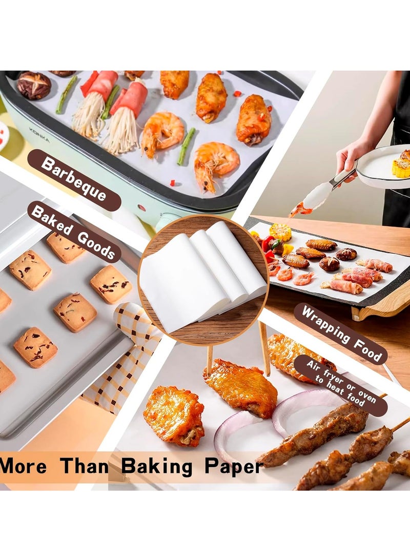 Parchment Paper 200 Sheets, 6*8 Inch Non-Stick Baking Paper, Pre-cut Parchment Paper for Baking, Cooking, Grilling, Frying and Steaming, Fits Quarter Baking Sheet - Image 4