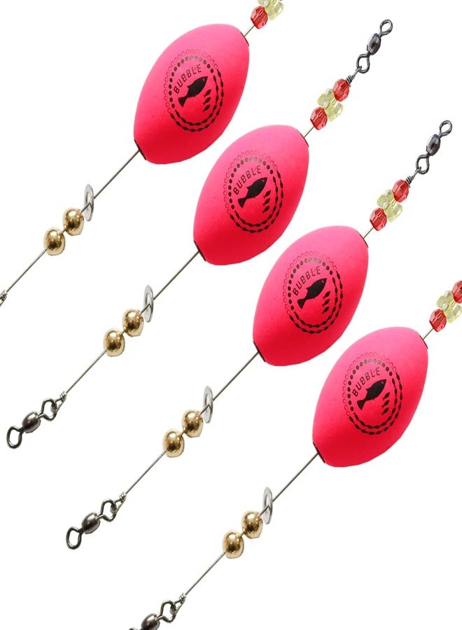 BUBBLE FISHING Popping Corks Floats for Saltwater Inshore Fishing Bobber 4pcs Rattle Rig Weighted Oval Popper Redfish Speckled Trout - Image 1