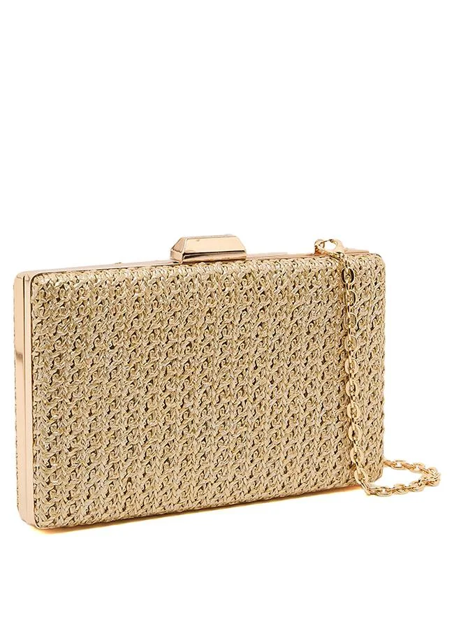 Nine West NINEWEST 6MSIMLYWO6FX_ALTIN CLUTCH GOLD