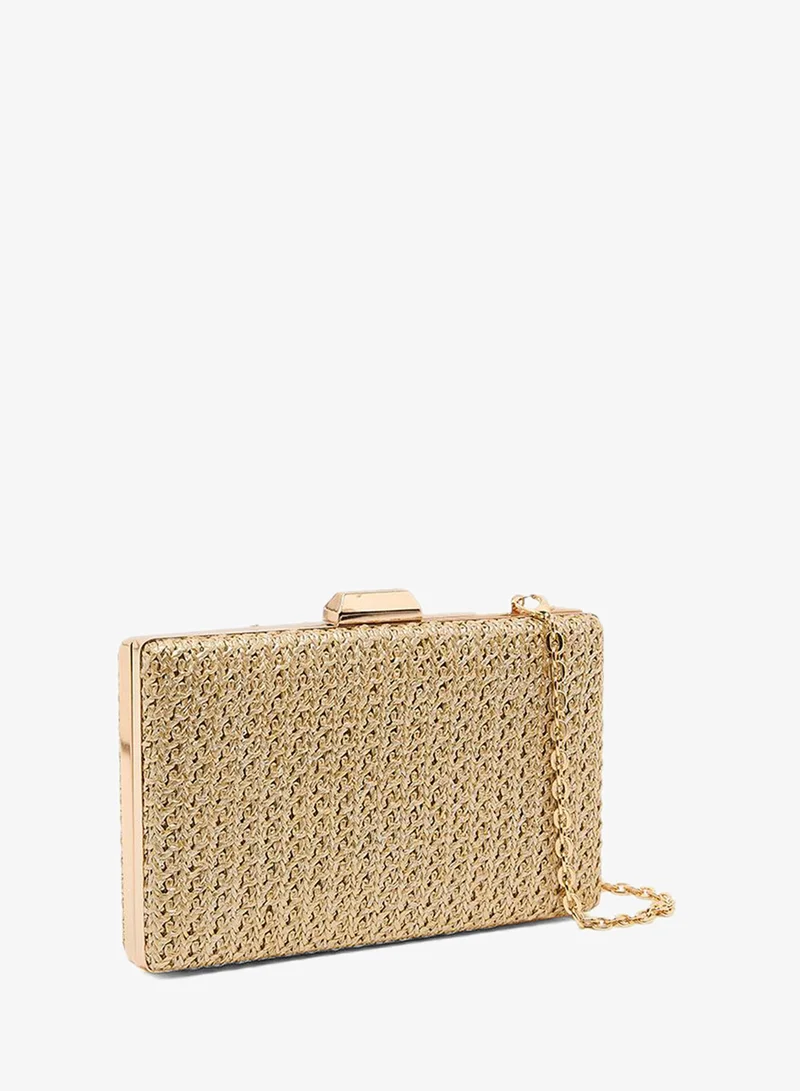 Nine West NINEWEST 6MSIMLYWO6FX_ALTIN CLUTCH GOLD