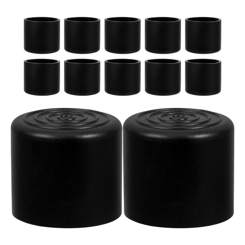 40 pcs Chair Leg Caps Round Non- Furniture Feet Covers PVC Chair Leg Floor Protectors for Hardwood Floor 22mm Black - Image 5