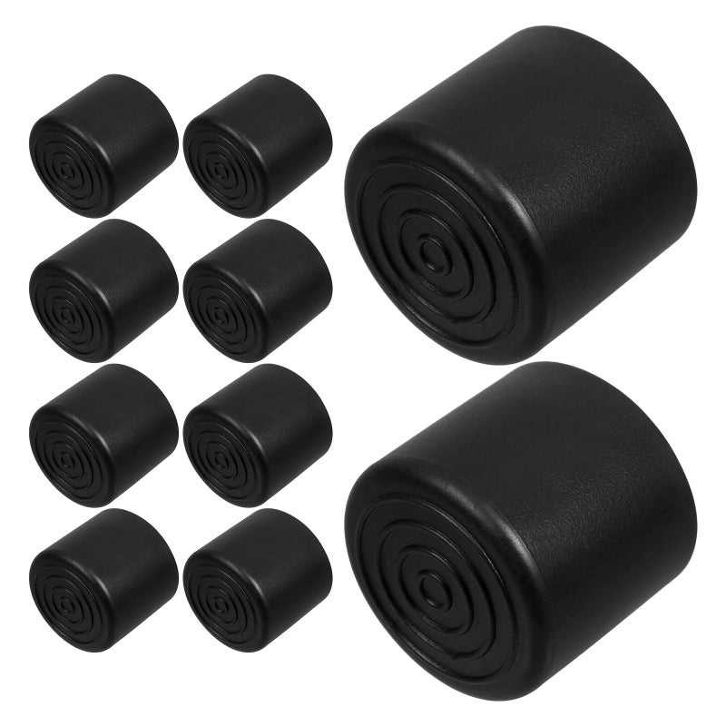 40 pcs Chair Leg Caps Round Non- Furniture Feet Covers PVC Chair Leg Floor Protectors for Hardwood Floor 22mm Black - Image 4