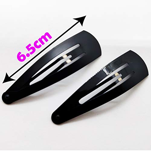 HP HIGH PROFILE Extra Large Tic Tac Hair Clips for Women and Girls (Black Glossy and Matte) -24 Pcs, Pack of 2 - Image 3