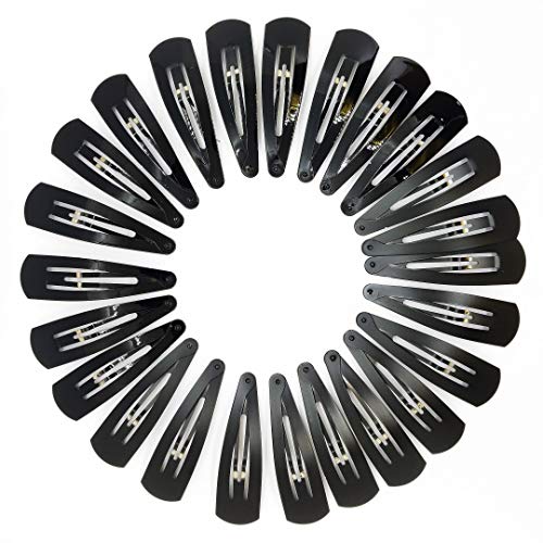 HP HIGH PROFILE Extra Large Tic Tac Hair Clips for Women and Girls (Black Glossy and Matte) -24 Pcs, Pack of 2 - Image 1