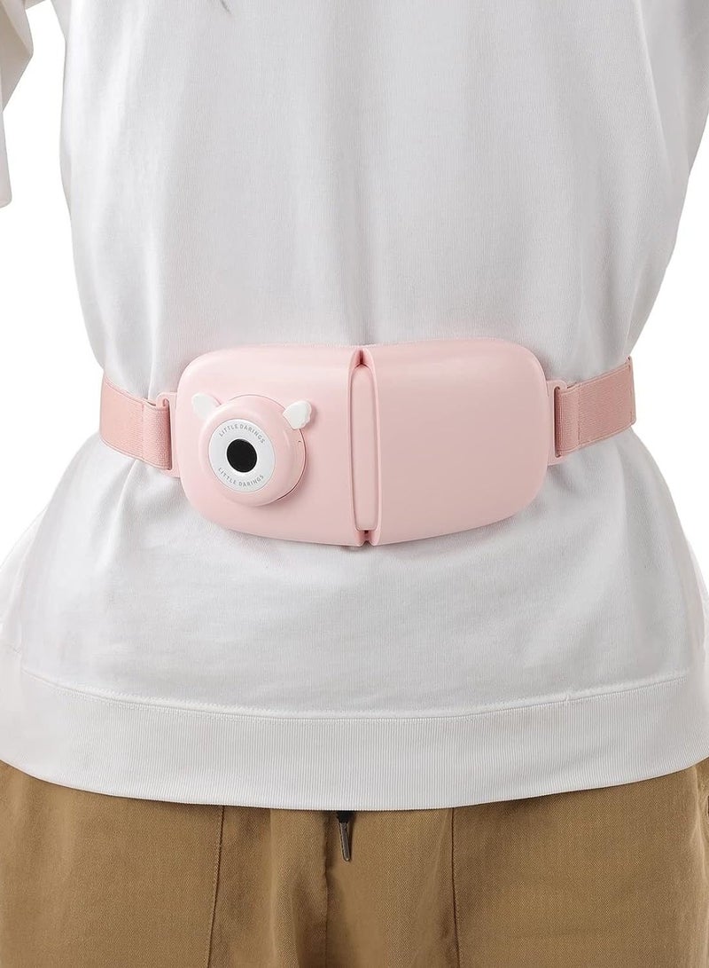 Heated Pad, Foldable Belt for Menstrual Pain with USB Charging, ABS Digital Display for Home Use (Pink). - Image 5