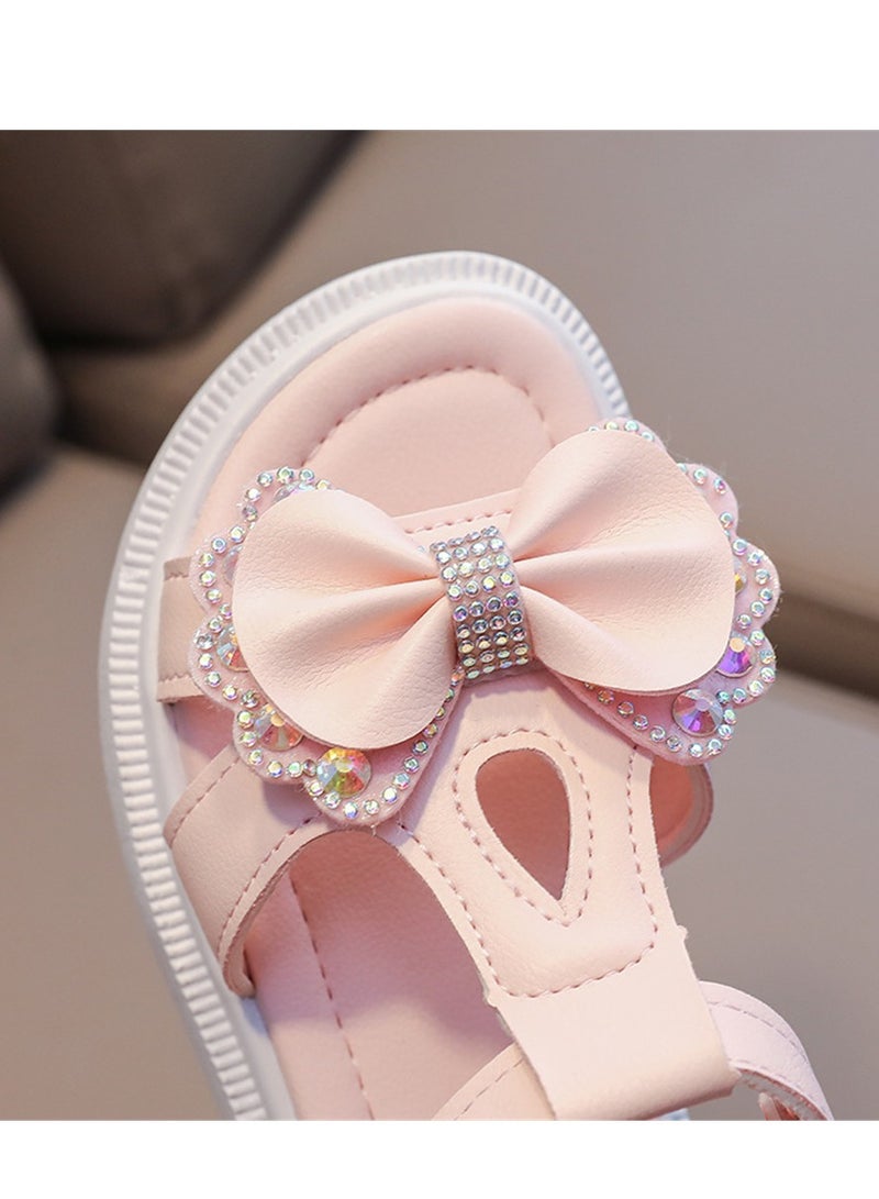 Girls Sandals Summer Children Princess Sandals Student Soft Sole Little Girl Velcro Ultra Light Shoes - Image 2