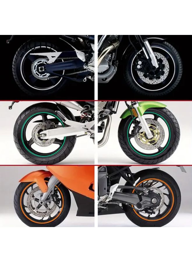 Black Reflective Rim Strip Tape for Motorcycle and Bicycle Wheels - Image 4