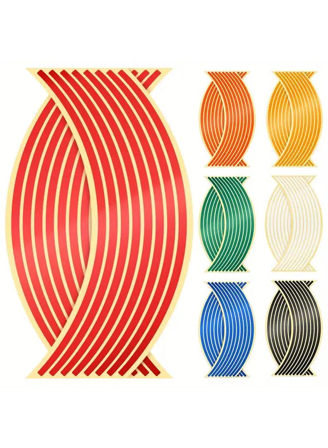 Black Reflective Rim Strip Tape for Motorcycle and Bicycle Wheels - Image 1
