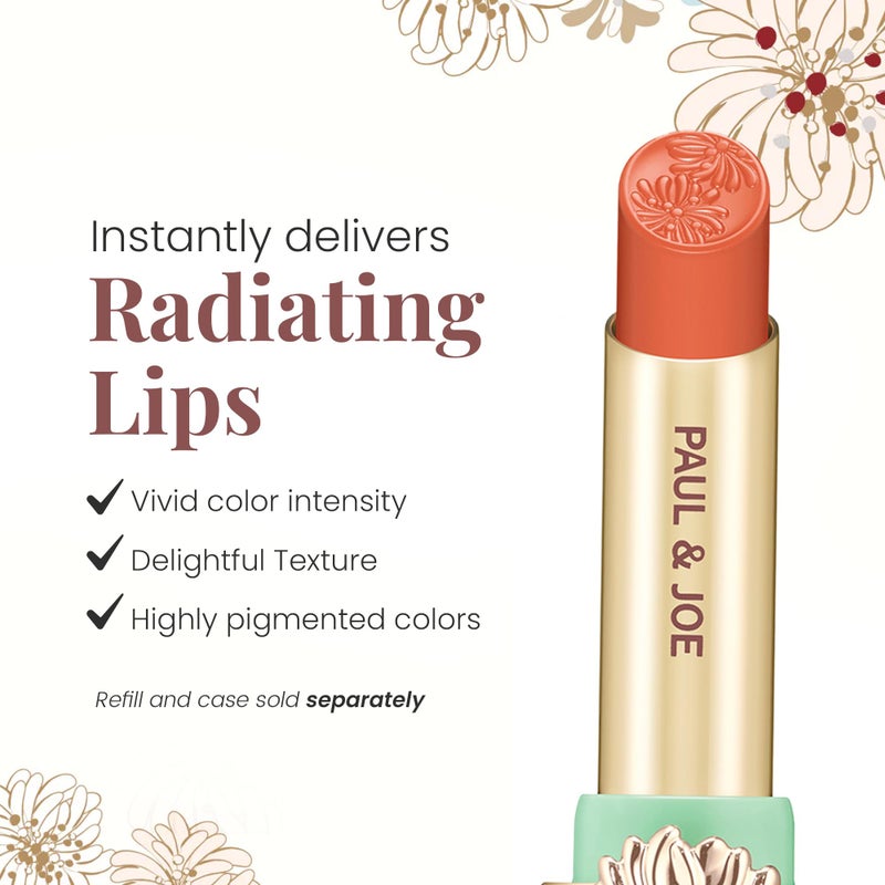Paul & Joe Moisturizing Lipstick Refill Only, Case Sold Separately, Long Lasting Lipstick for Highly-Pigmented Lip Color, 14 Cat Sneeze - Gentle and Warm Coral Pink Lip Stick, 0.10 oz - Image 4