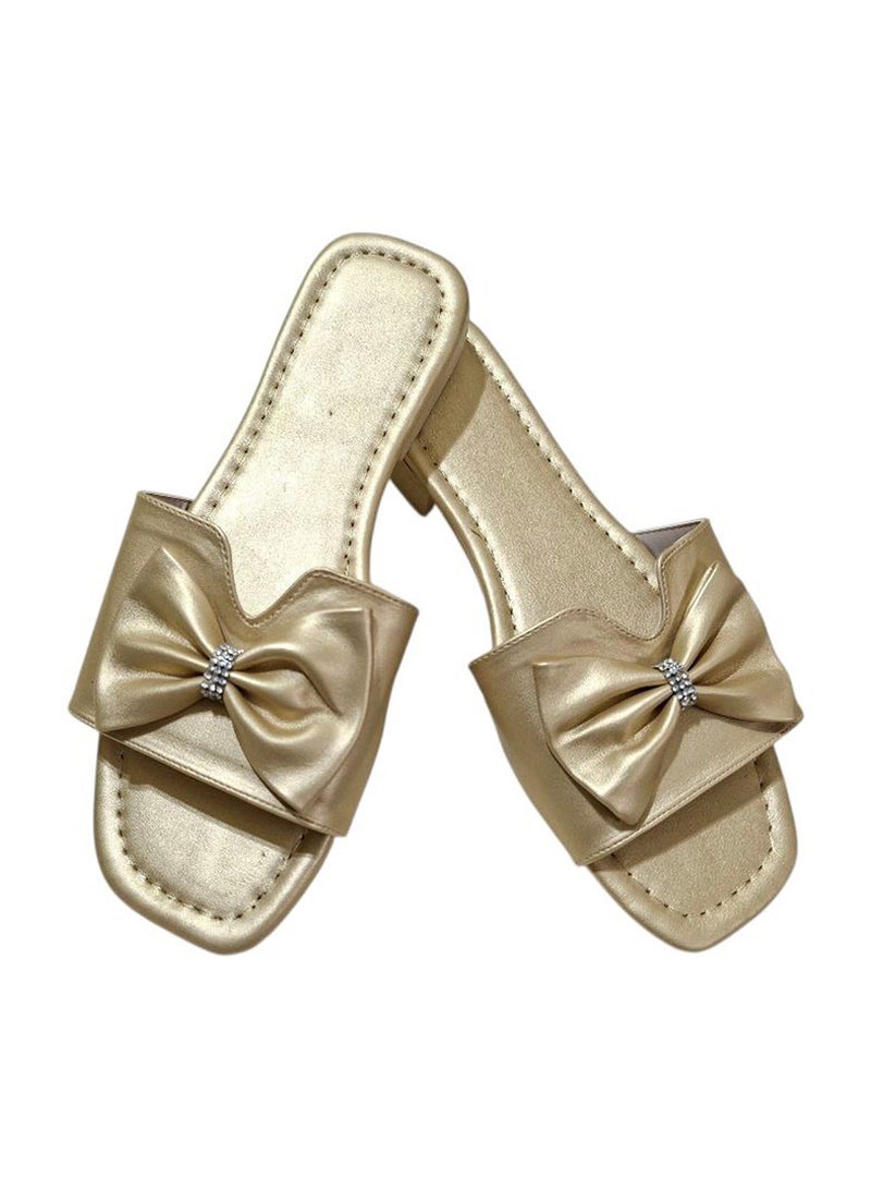 Karisma Flat Slippers With A Nicely Designed Bowtie - Image 1