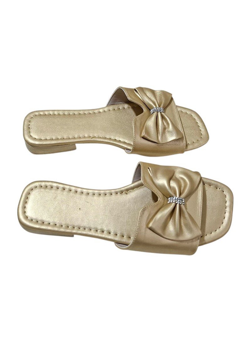 Karisma Flat Slippers With A Nicely Designed Bowtie - Image 2