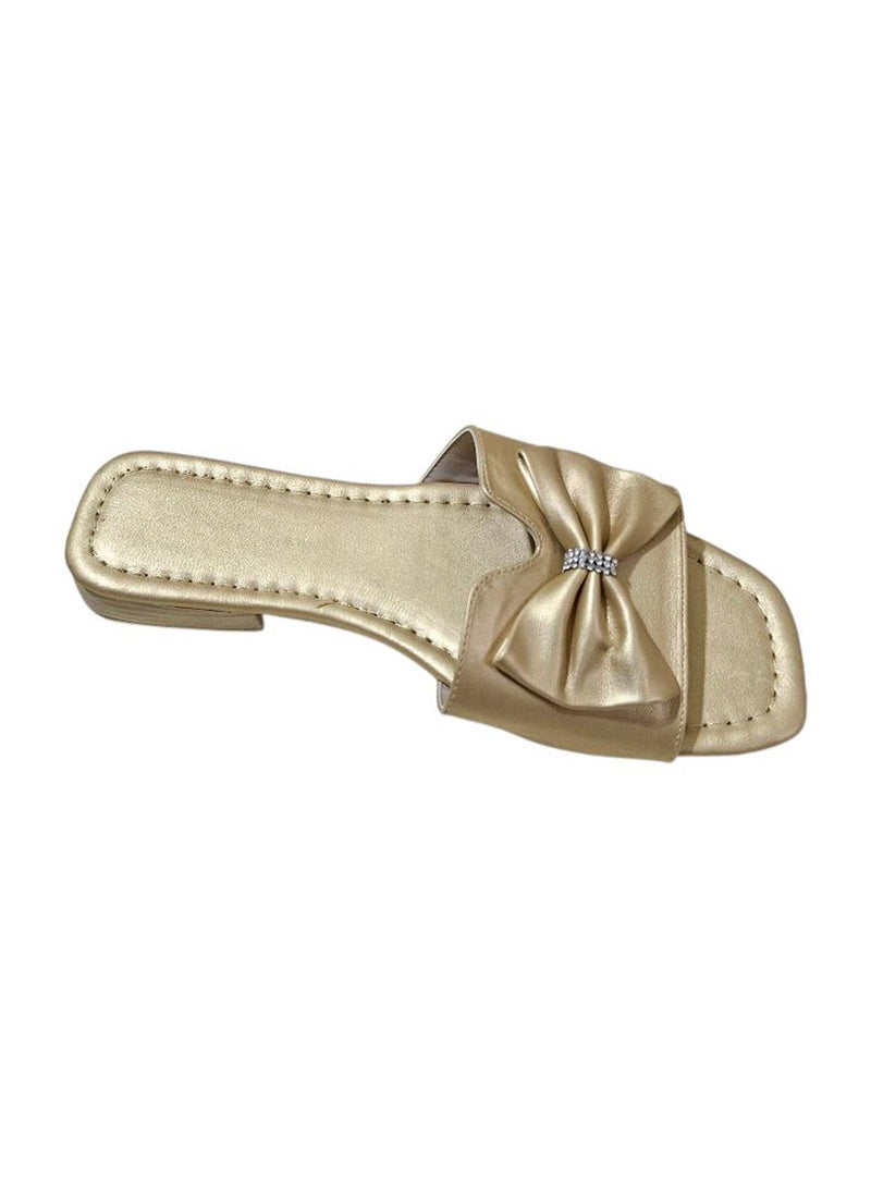 Karisma Flat Slippers With A Nicely Designed Bowtie - Image 3