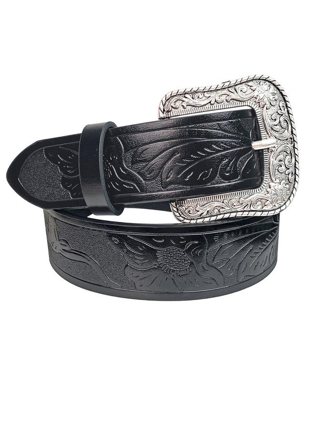 TOPACC Womens Mens Western Belt with Buckle Cowboy Cowgirl Country Belt for Jeans Pants - Image 1