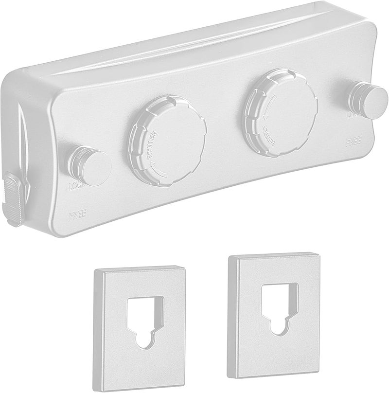 JOOM Retractable Clothesline Heavy Duty Clothes Drying Laundry Line Wall Mounted Easy Hanging Clothes Drying Laundry Line Retracting Hanging Lock to Prevent Sagging (Two line,White) - Image 1