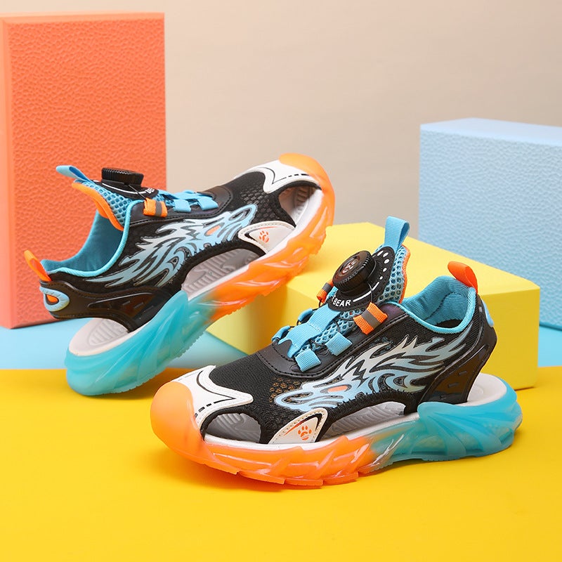 Boys Shoes Sandals Summer Breathable Mesh Shoes For Children Beach Shoes For Middle And Large Children And Primary School Students Boys Mesh Shoes - Image 3