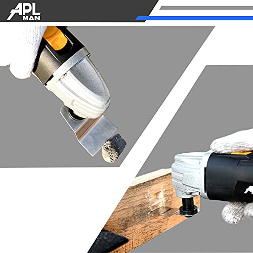 APLMAN Multi Purpose Oscillating Tool, 1.6-Amp Oscillating Multi Tool with 3.2°Oscillation Angle, Single Speed and 8 Pcs Accessories，Carrying Box - Image 3