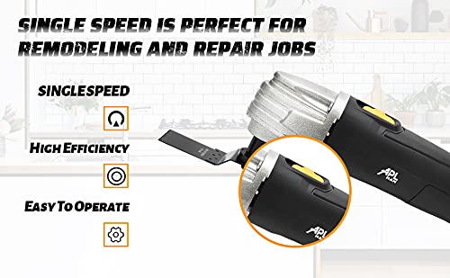 APLMAN Multi Purpose Oscillating Tool, 1.6-Amp Oscillating Multi Tool with 3.2°Oscillation Angle, Single Speed and 8 Pcs Accessories，Carrying Box - Image 5