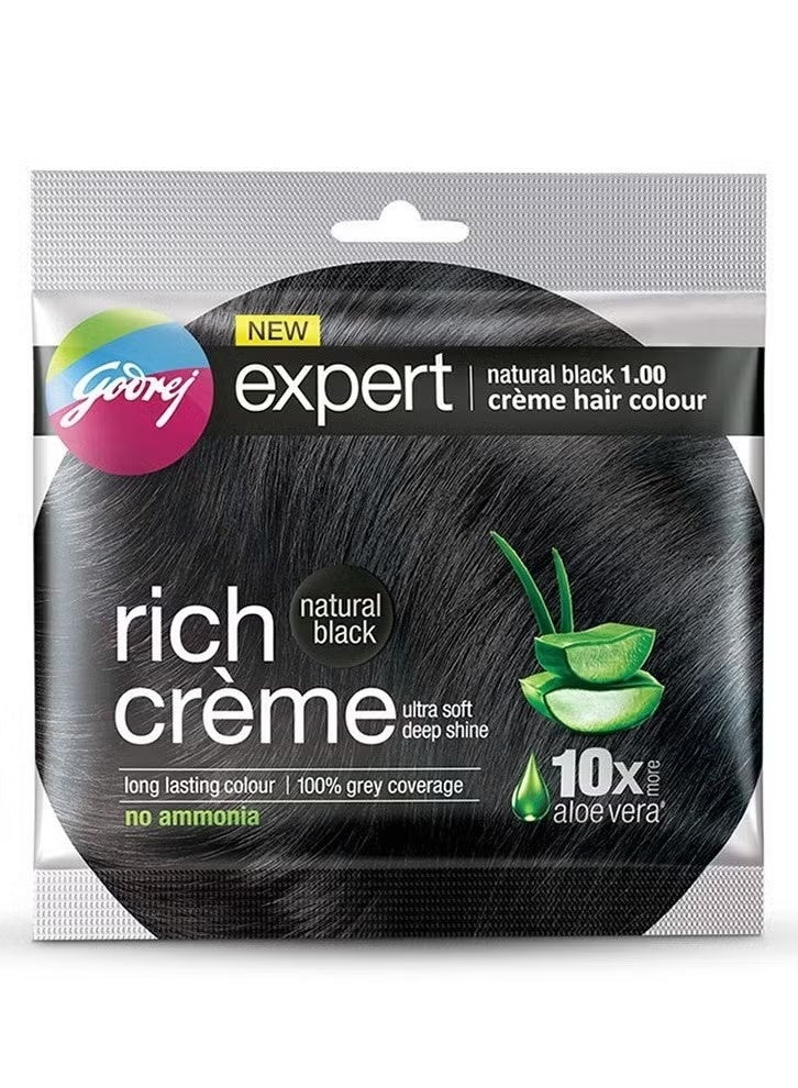 Godrej Expert Rich Crème Hair Colour – Natural Black – Ammonia Free 20 GM