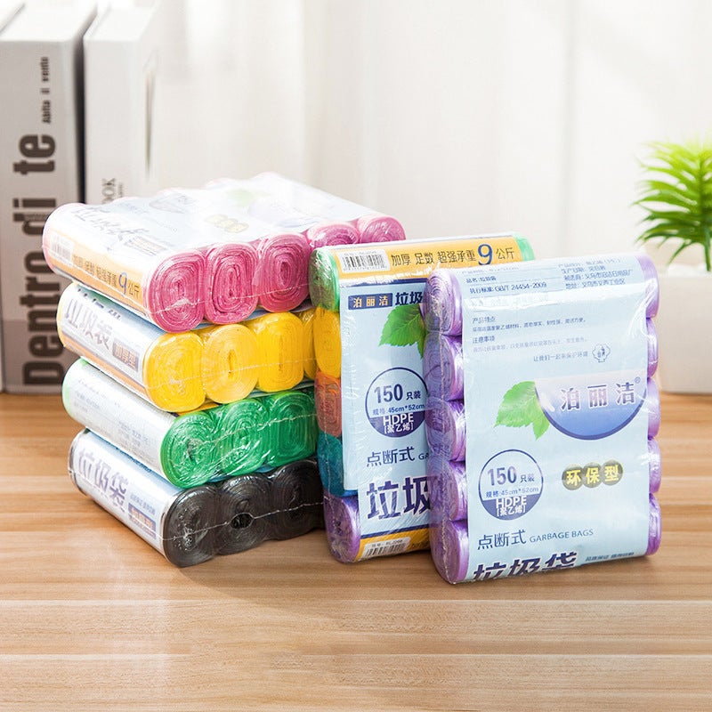 Kitchen Garbage Bag Colorful Disposable Household Plastic Bag Bathroom Trash Can Large Thickened Value - Image 2