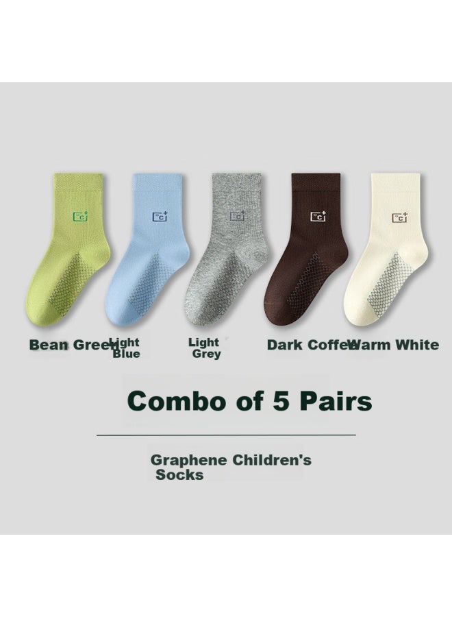 Cotton weapons Mian Graphene Pure Cotton Children's Socks, 7a Grade Antibacterial And Odor-resistant, Mid-calf Socks For Boys And Girls, Youth Seamless Socks - Image 5