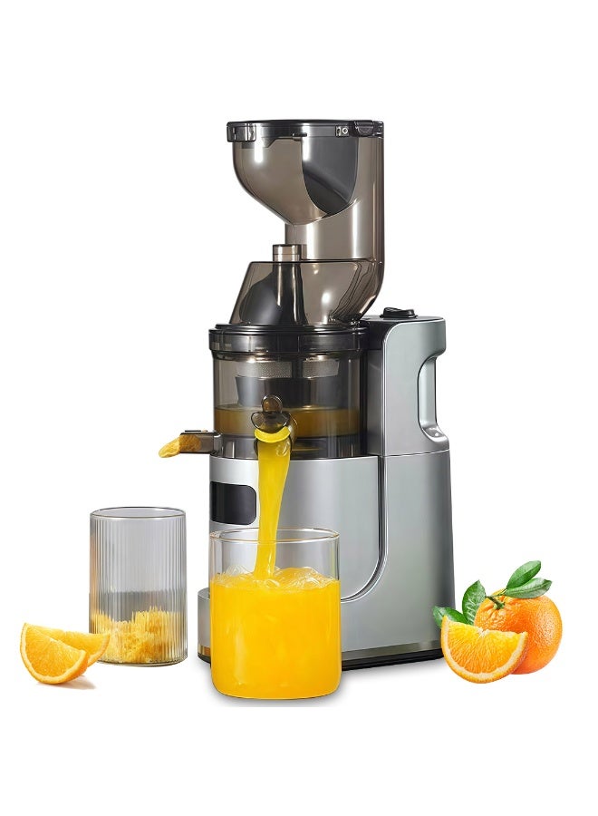 ET-LIFE Slow Masticating Juicer, Slow juicer, Fruit/Vegetable Juicer, Cold Press Juicer with High Output Silver - Image 1