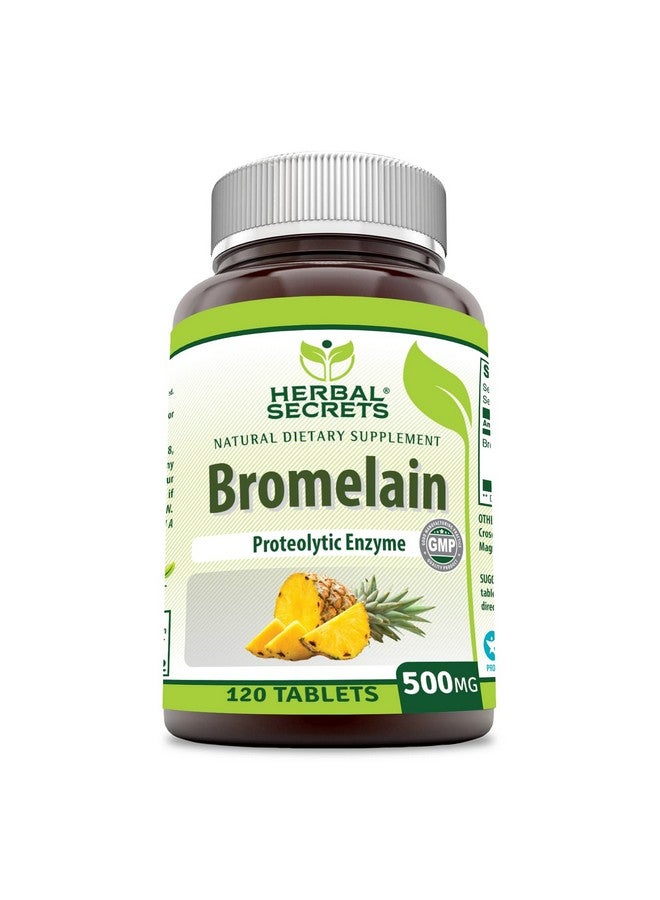 Herbal Secrets Bromelain Supplement 500 Mg Tablets Supplement | Non-GMO | Gluten Free | Made in USA (120 Count) - Image 1